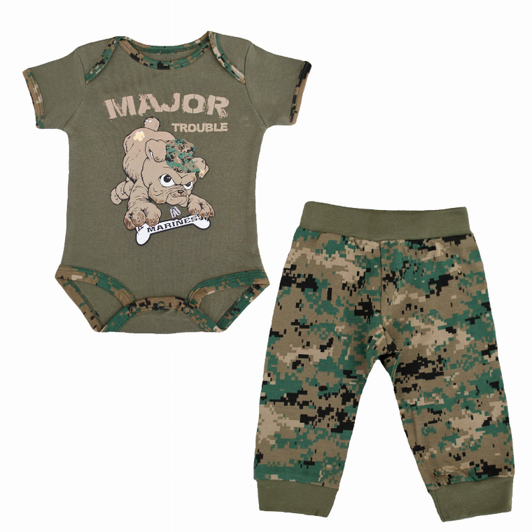 Marine "Major Trouble" Baby Jogger Set (2 Pieces)