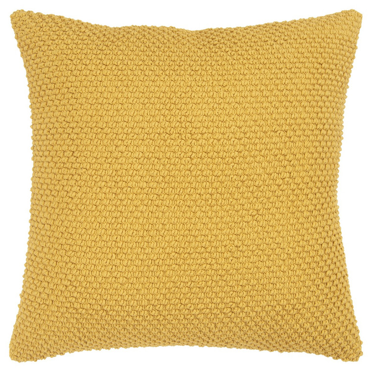 Yellow Nubby Textured Modern Throw Pillow - 808230114425