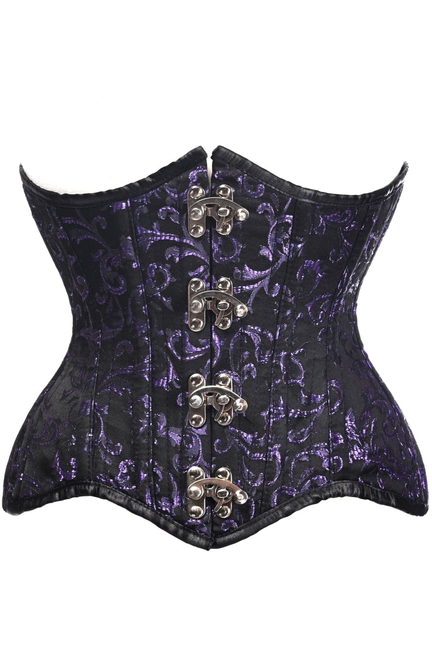 Top Drawer Brocade Double Steel Boned Under Bust Corset