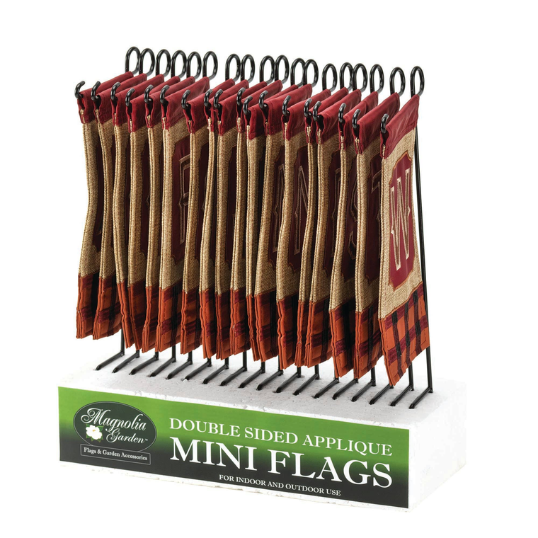 Monogram Fall Mini Asst.18 Pieces Flag