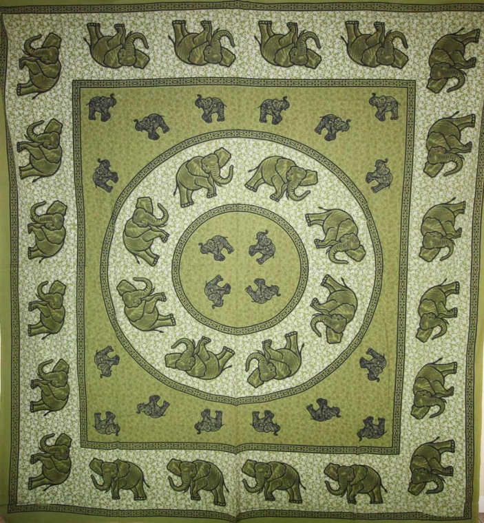 Elephant Herd Mandala Tapestry