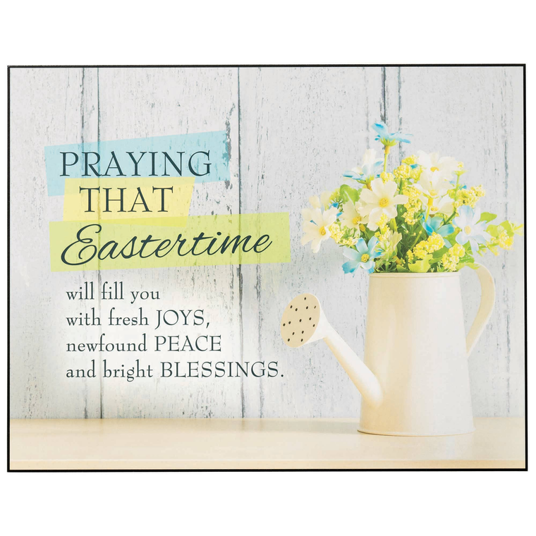 Wall Plaque Praying At Eastertime