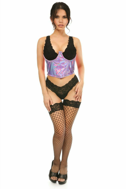 Lavish Holo Open Cup Underwire Waist Cincher