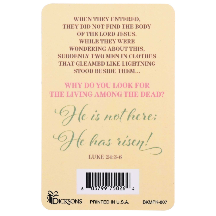Pocketcard Floral He Is Risen Luke 24