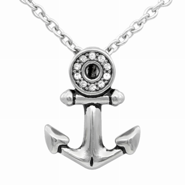 Sparkling Eye Anchor Necklace