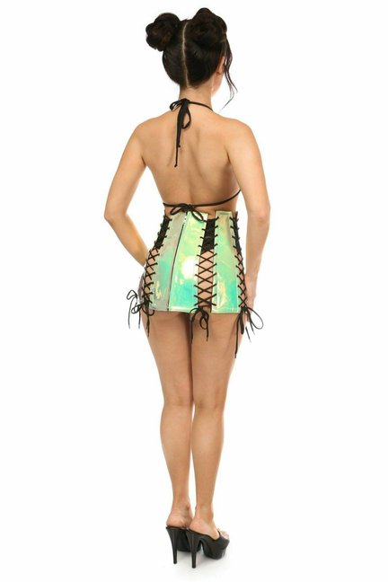Holo Lace-Up Skirt