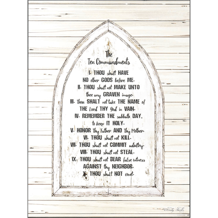 PLQ WALL TEN COMMANDMENTS EX.20:3-17 MDF