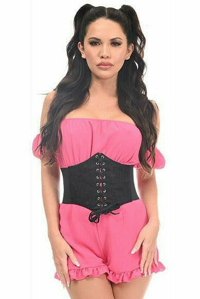 Lavish Lace Overlay Corset Belt Cincher