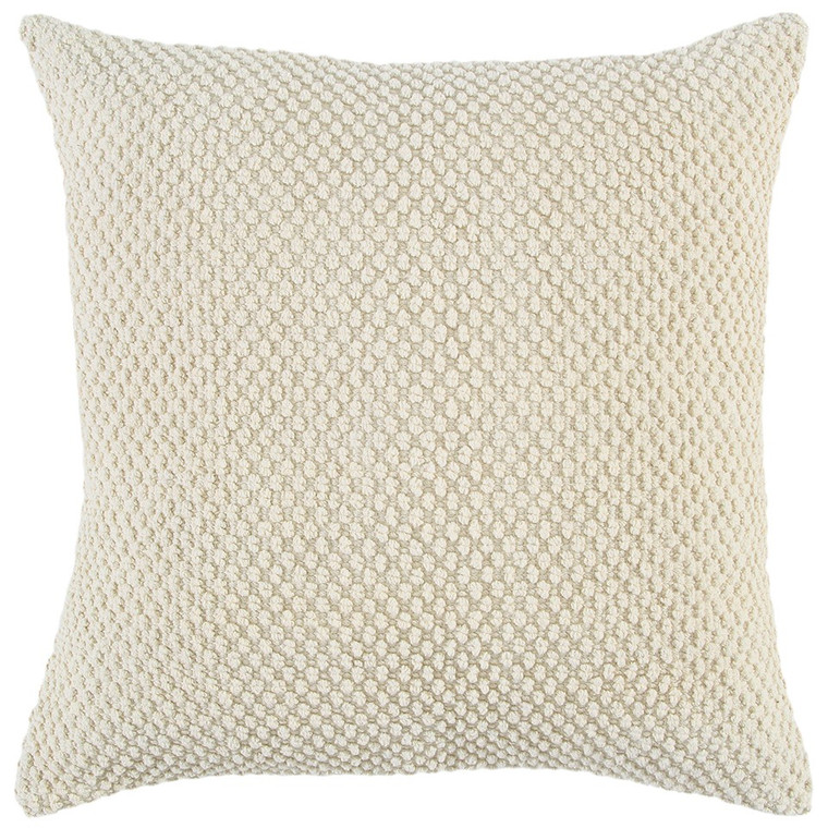 20" Natural Beige Nubby Textured Modern Throw Pillow - 808230118010