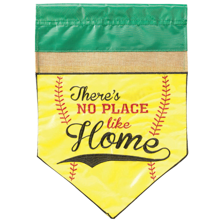 No Place Like Home Softball Burlap