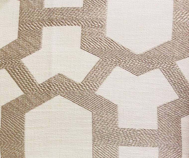 Plutus Linked Charisma Luxury Throw Pillow in Beige and Brown Tones