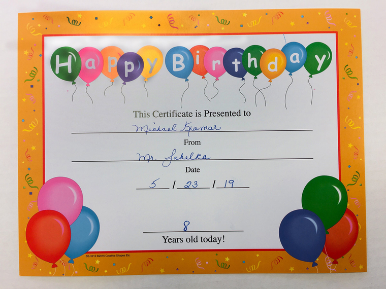 Recognition Certificate