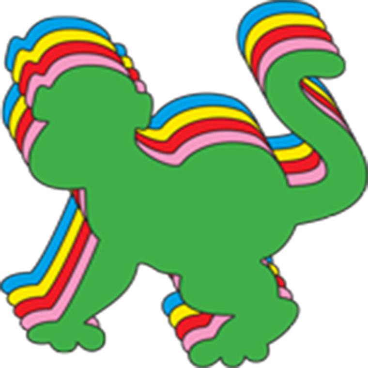 Monkey Assorted Color Creative Cut-Outs