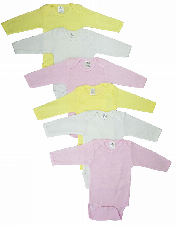 Bambini Girls Pastel Long Sleeve Onezie Variety Pack