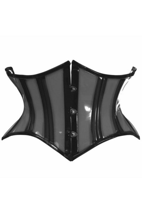 Lavish Clear Curvy Cut Mini Cincher Corset