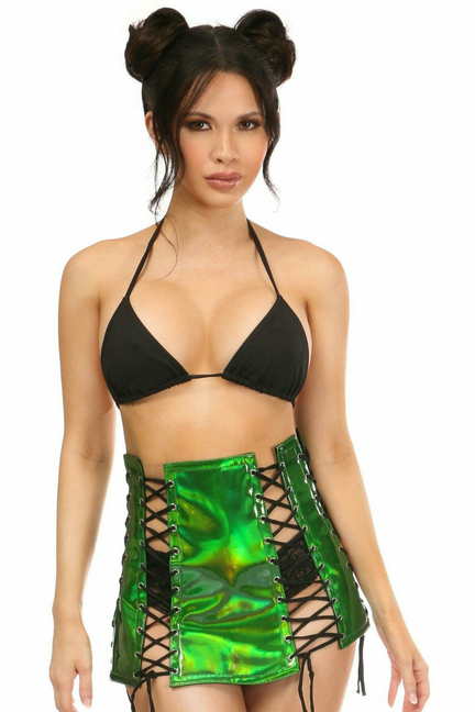 Holo Lace-Up Skirt
