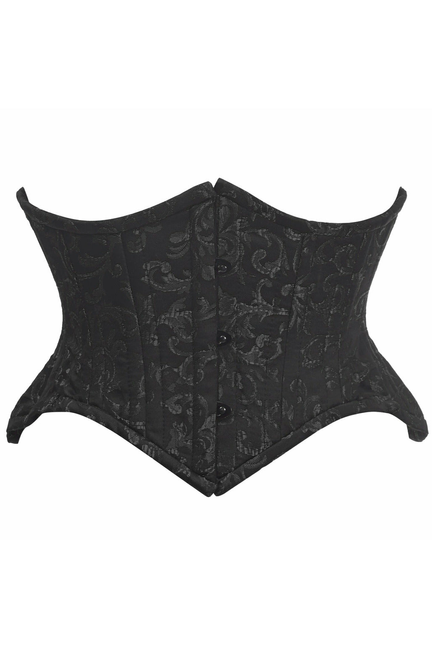 Top Drawer Brocade Double Steel Boned Mini Cincher Corset