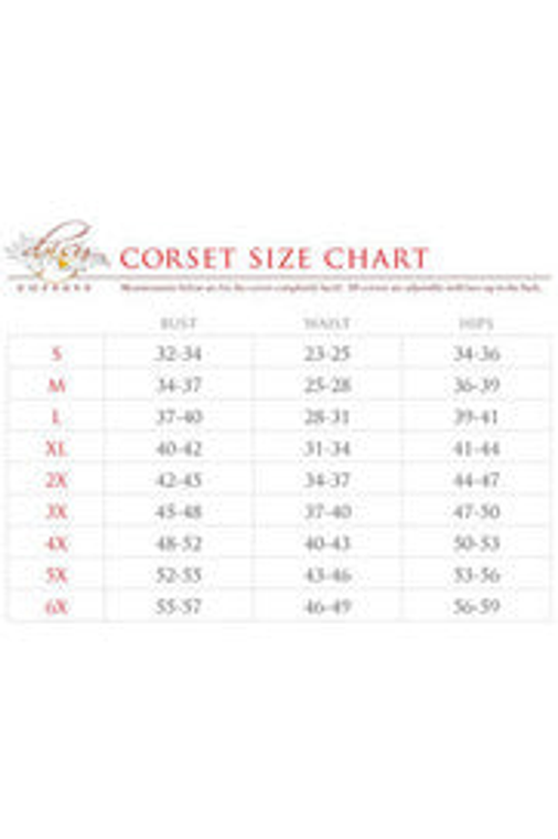 Top Drawer Brocade Double Steel Boned Under Bust Corset
