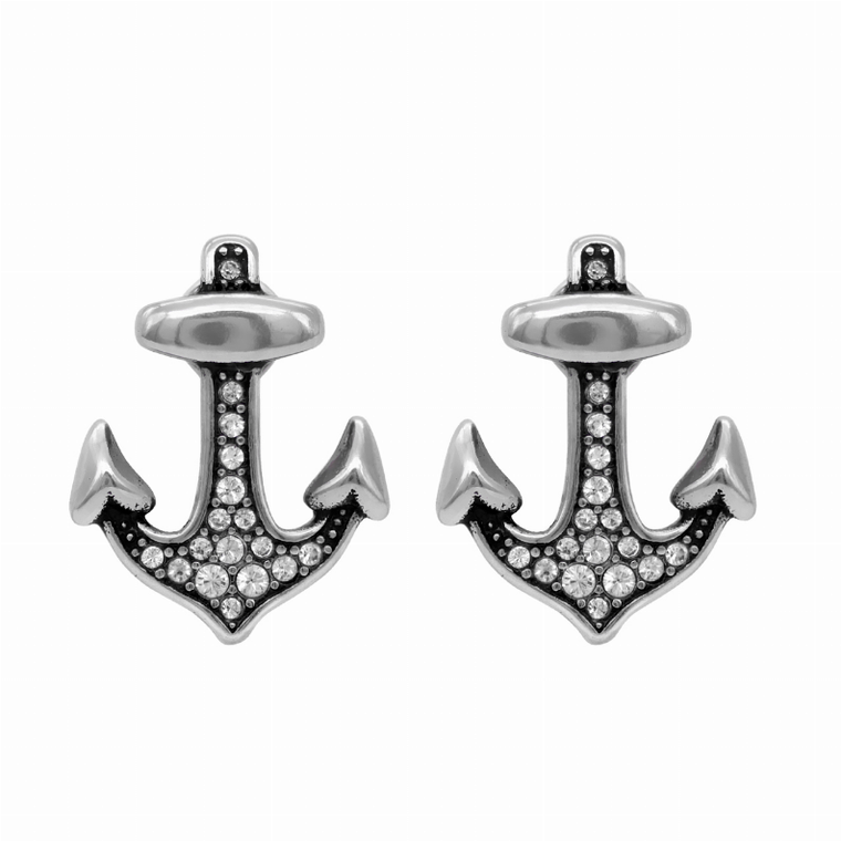 Brilliant Anchor Earrings