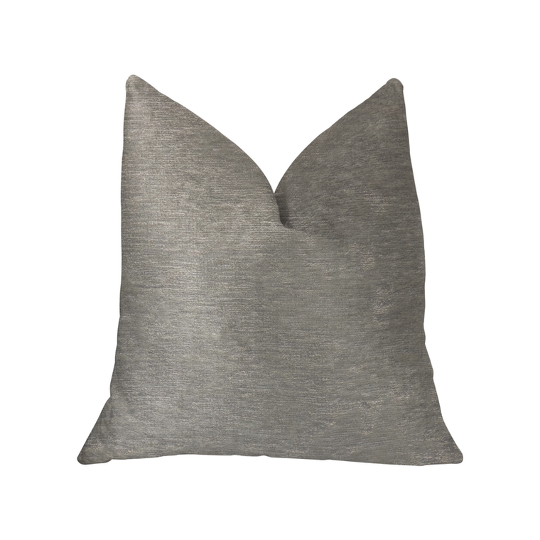 Plutus Pearly Shell Velvet Cream and Ivory Luxury Throw Pillow