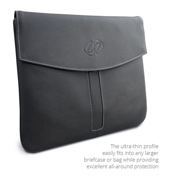 MacCase Premium Leather Magic Keyboard Sleeve -Black