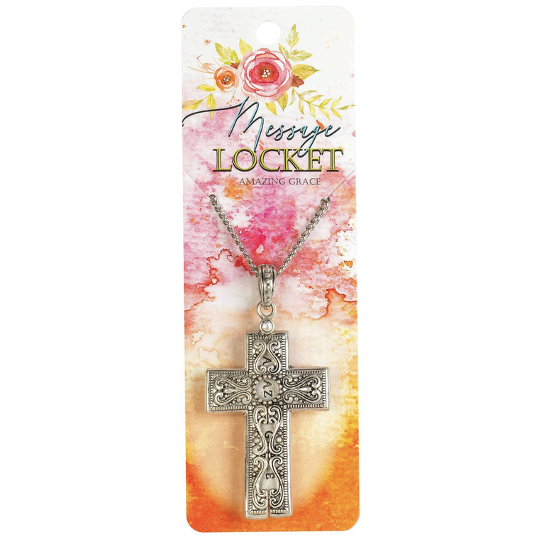 Thin Box Cross Silver Plate  Chain
