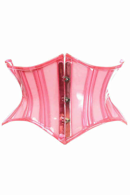 Lavish Clear Curvy Cut Mini Cincher Corset
