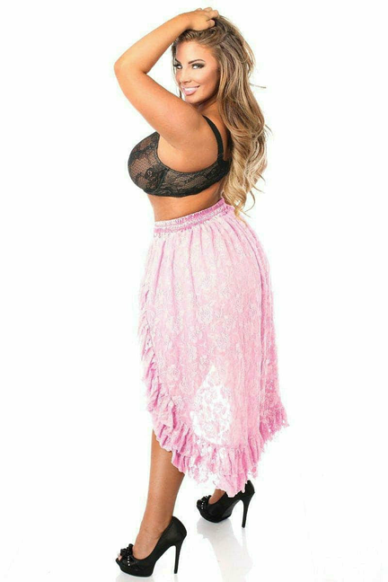 Lace High Low Skirt
