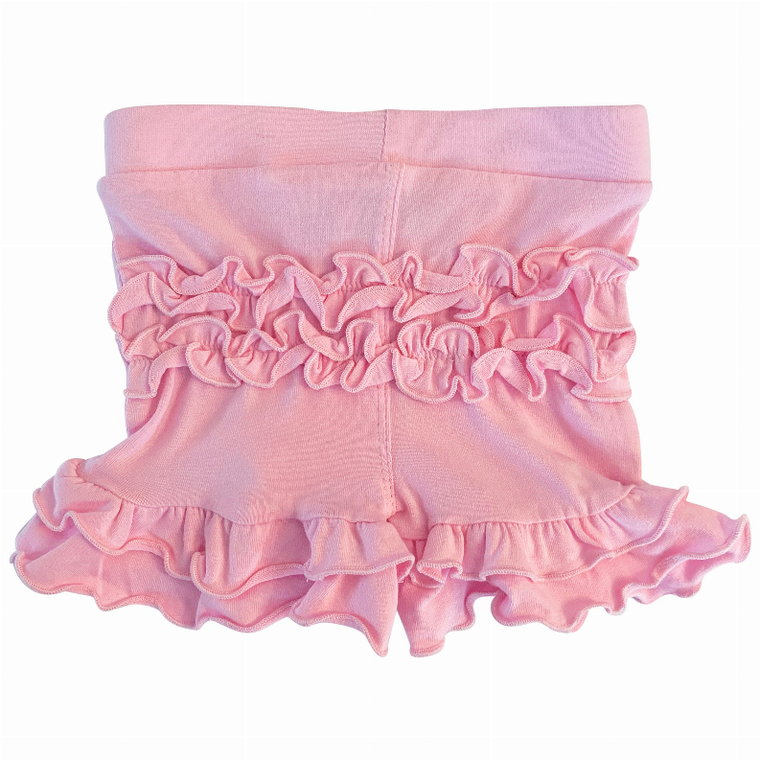 AnnLoren Baby/Toddler Girls Boutique Light Pink Ruffle Butt Shorts (6mo-2-3T)