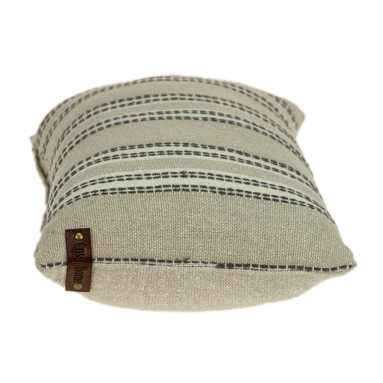 Oatmeal Stripe Weave Lumbar Throw Pillow - 4512822739786