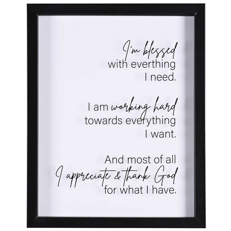 Framed Wall Art Blessed With Everything