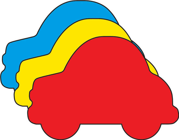 Small Tri Color Creative Foam Cut-Outs