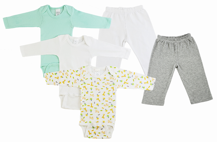 Bambini Infant Boys Long Sleeve Onezies and Track Sweatpants