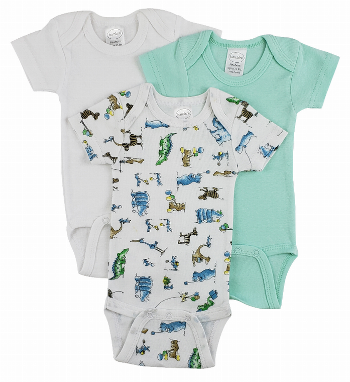 Bambini Short Sleeve One Piece 3 Pack