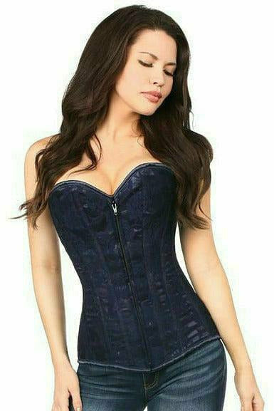 Lavish Lace Overbust Corset with Zipper
