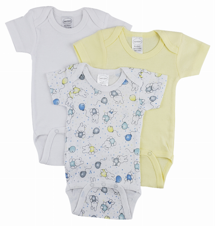 Bambini Short Sleeve One Piece 3 Pack