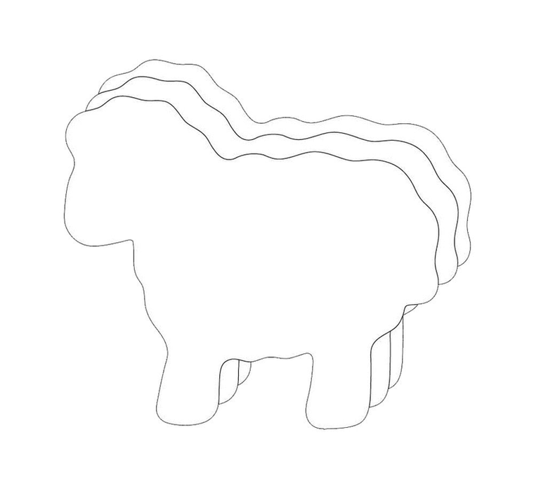 Sheep Single Color Creative Cut-Outs