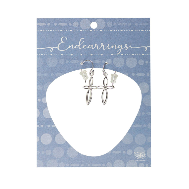Earring With Mobius Petal Cross