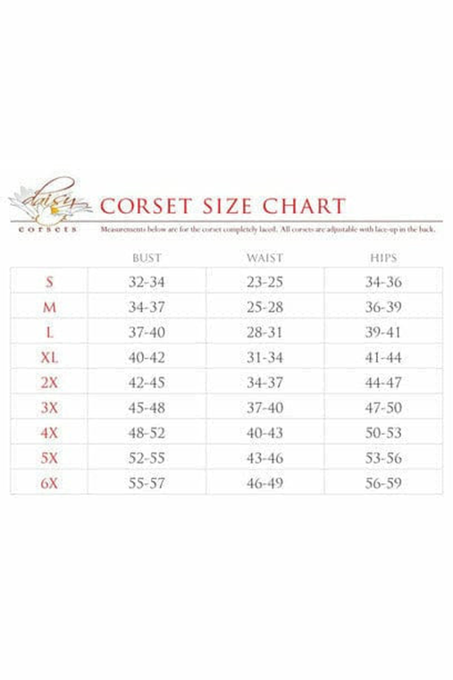 Lavish Hearts Print Satin Mini Cincher Corset