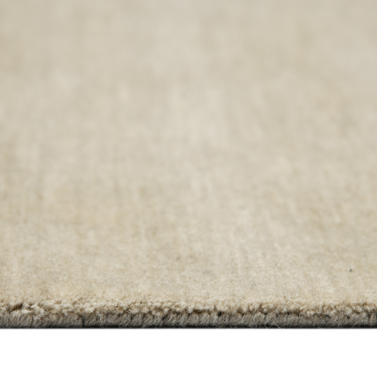 5' X 8' Ivory Wool Hand Woven Area Rug
