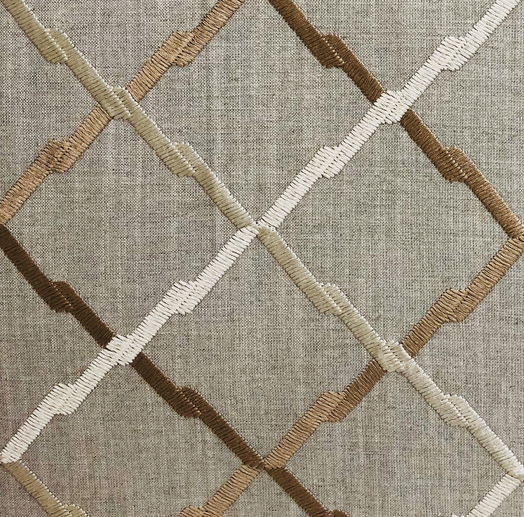Plutus Urban Square Brown and Beige Luxury Throw Pillow
