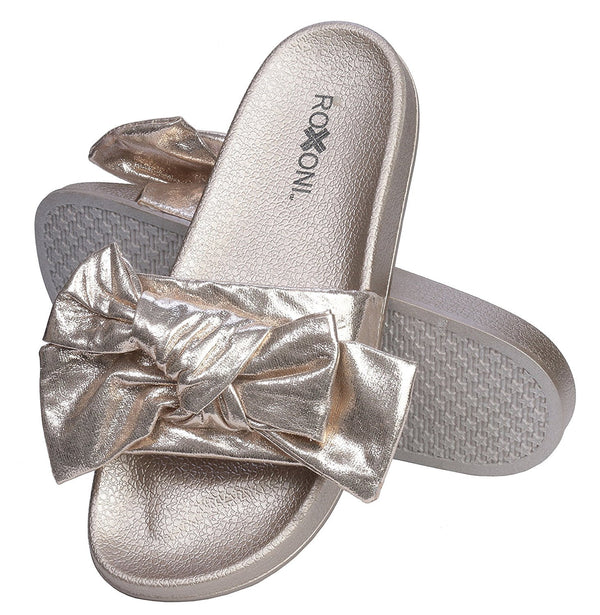 Roxoni Women's Bow Tie Slide Sandal