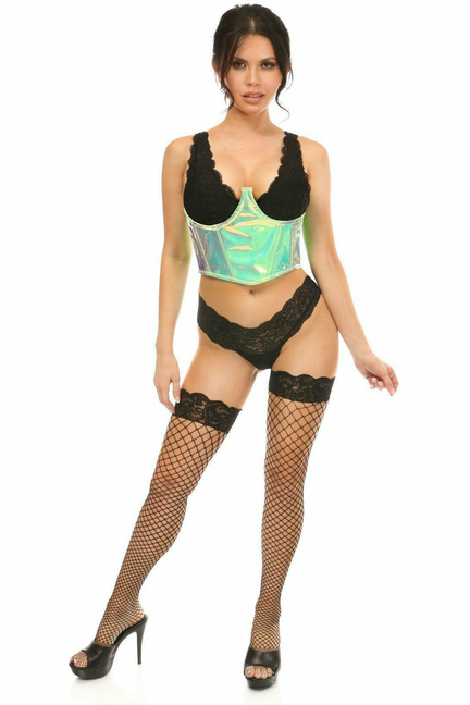 Lavish Holo Open Cup Underwire Waist Cincher
