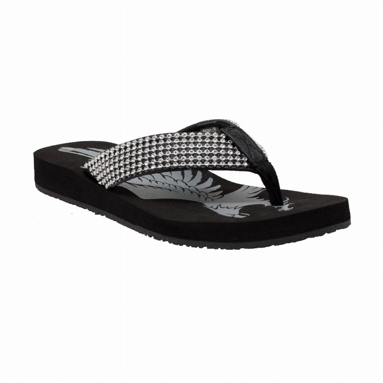 Women's Jeweled Low Thong Sandal