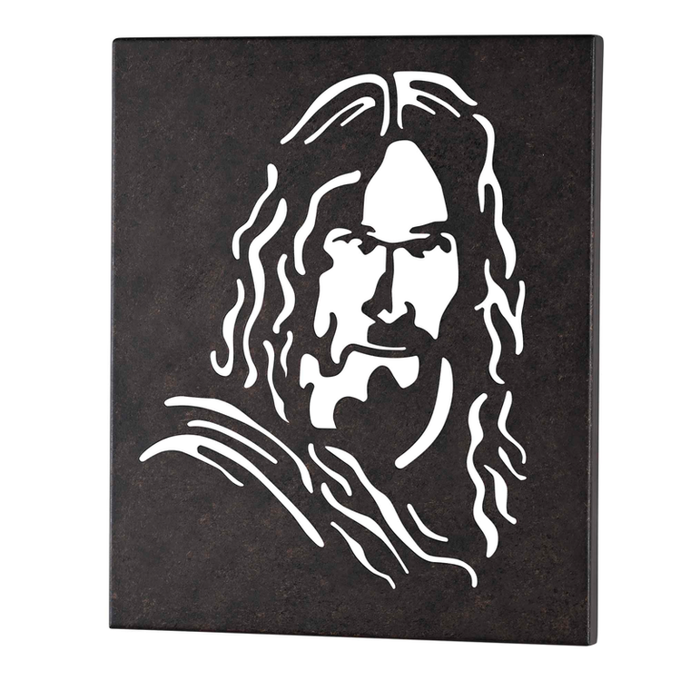 Wall Hanging Metal Head Of Christ 12x14