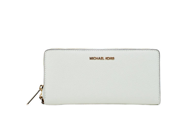 Michael Kors Jet Set Travel Optic White Gold Continental Wristlet Wallet - 192317126631