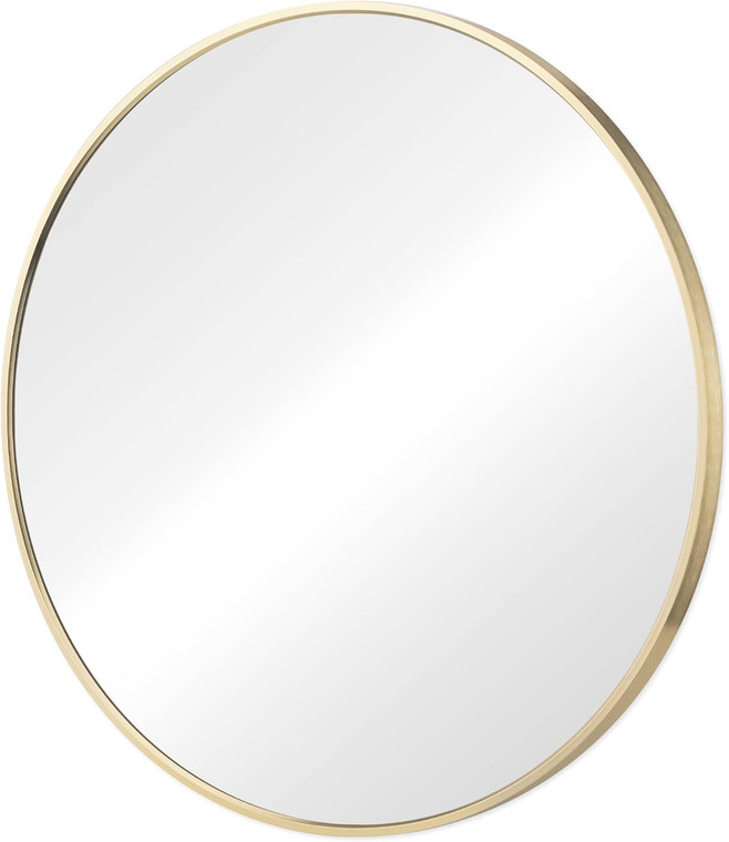 20" Gold Metal Round Framed Bathroom Vanity Mirror - 880024839868