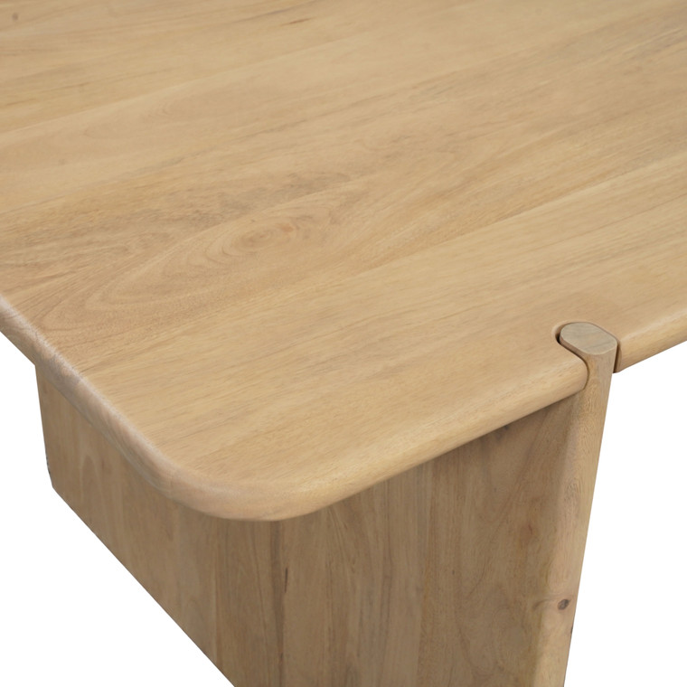 80" Natural Wood Double Pedestal Base Dining Table - 880016700923