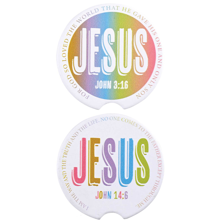 Car Coaster For God So Loved World 2pk - 603799750066