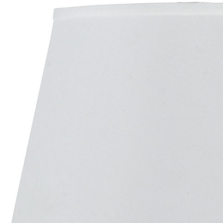 White Faux Silk Plain Drum Lamp Shade - 880016760859